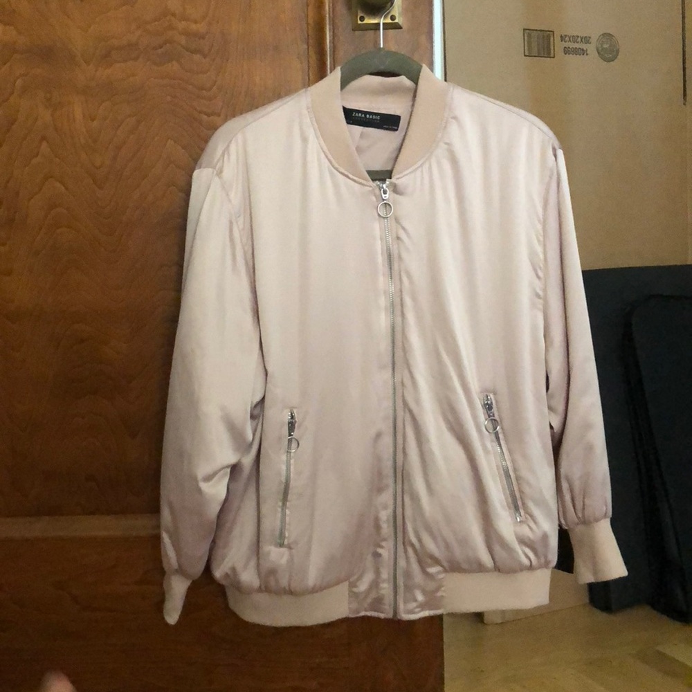 Pink Zara Bomber Jacket